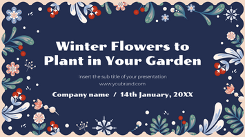 Winter Flowers to Plant in Your Garden Google Slides PPT Theme