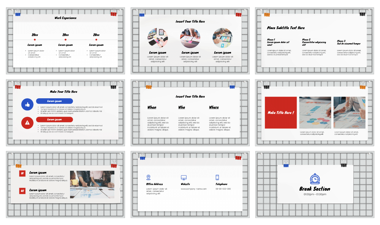Wire Memo Board Free Google Slides PowerPoint Template