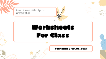 Worksheets For Class Google Slides Theme PowerPoint Templates