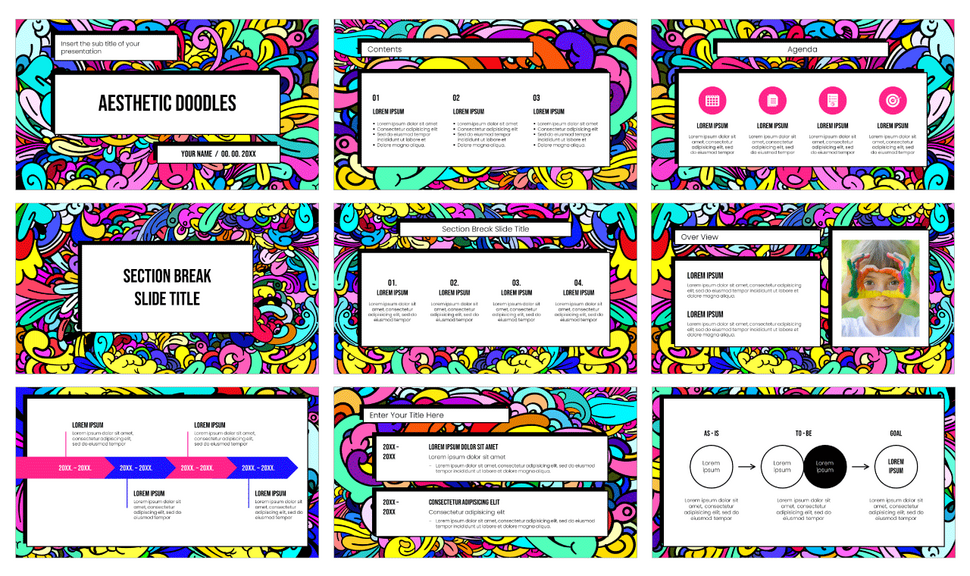 Aesthetic Doodles Free Google Slides Theme PowerPoint Template