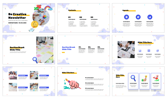 Be Creative Newsletter Free Google Slides PowerPoint Template