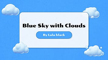 Blue Sky with Clouds Google Slides Theme PowerPoint Template