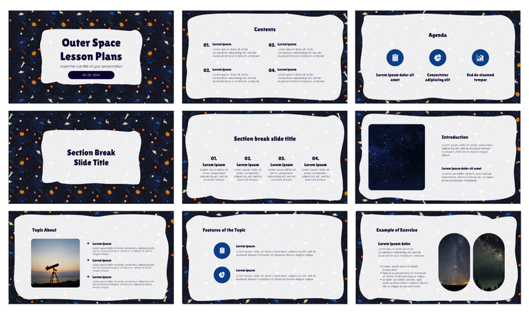 Outer Space Lesson Plans Google Slides PowerPoint Templates