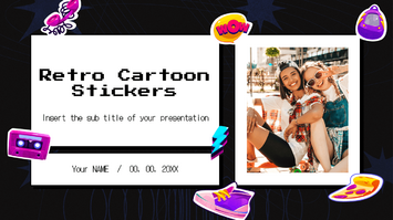Retro Cartoon Stickers Google Slides Theme PowerPoint Template