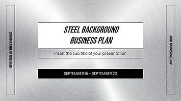 Steel Background Business Plan Free Google Slides PPT Template