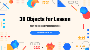 3D Objects for Lesson Free Google Slides Theme PowerPoint Template