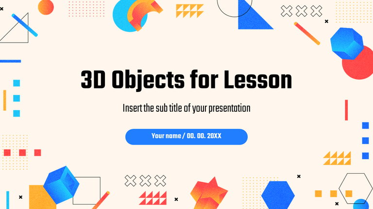 3D Objects - Free Powerpoint templates and Google Slides themes