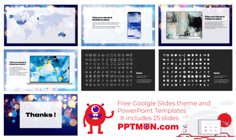 Aesthetic Bokeh Free Google Slides Theme PowerPoint Template