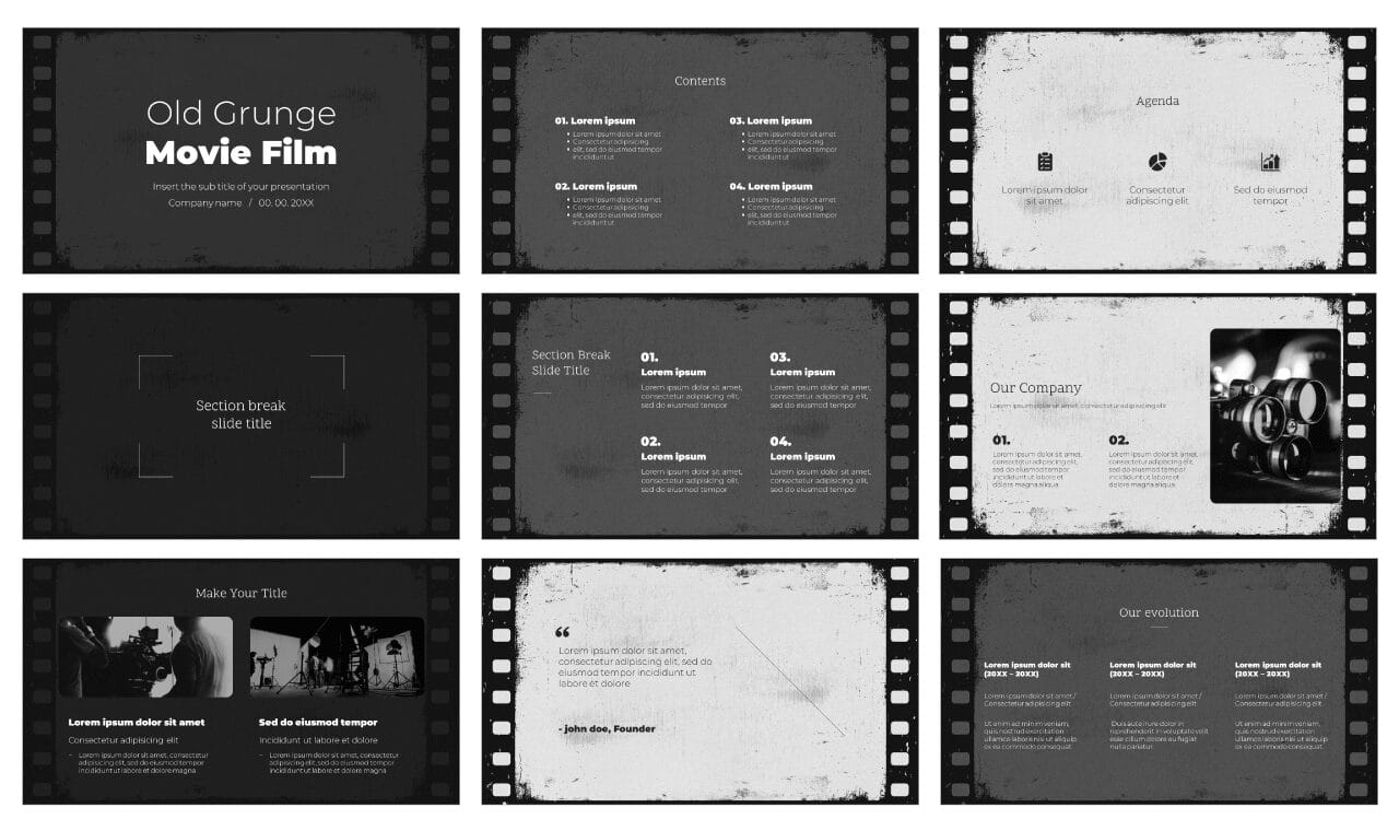 Cinema Movie Film Free Google Slides Theme PowerPoint Template