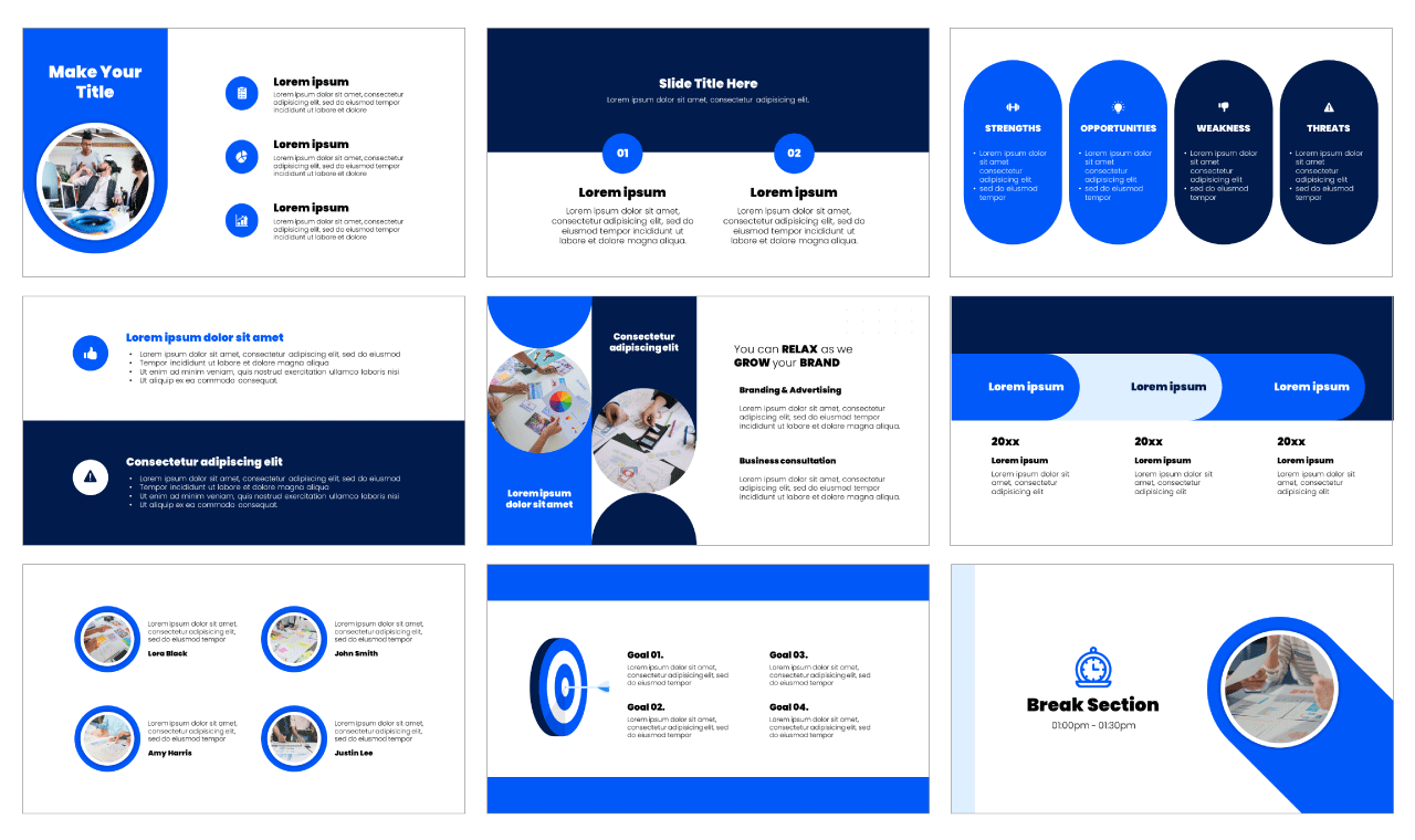 Company Profile Google Slides Theme PowerPoint Template Design