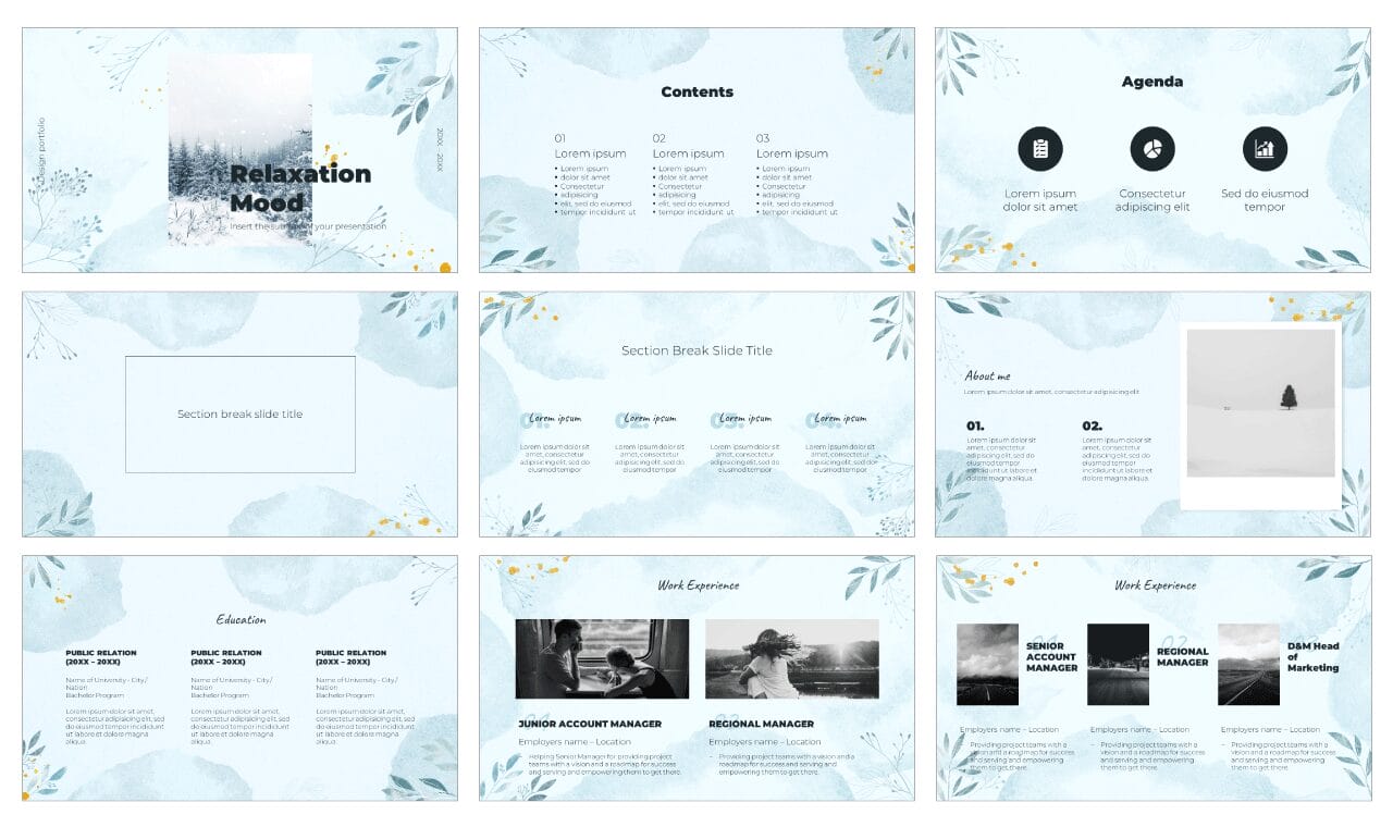 Design Portfolio Google Slides Theme PowerPoint Template