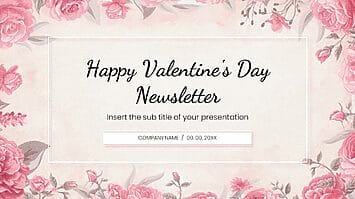 Happy Valentine's Day Newsletter Google Slides PPT Template