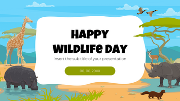 Happy Wildlife Day Google Slides Themes PowerPoint Templates