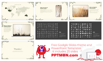 Inspirational Plant Free Google Slides Theme PowerPoint Template