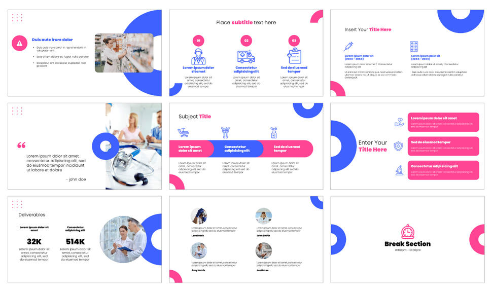 Medical Center Free Google Slides Theme PowerPoint Template