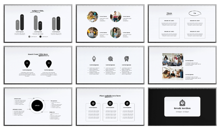 Paper Notepads Free Google Slides Theme PowerPoint Template