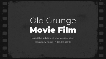 Old Grunge Movie Film Google Slides Theme PowerPoint Template