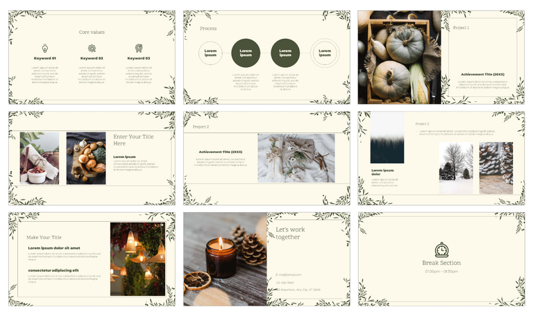 Inspirational Plant Free Google Slides Theme PowerPoint Template