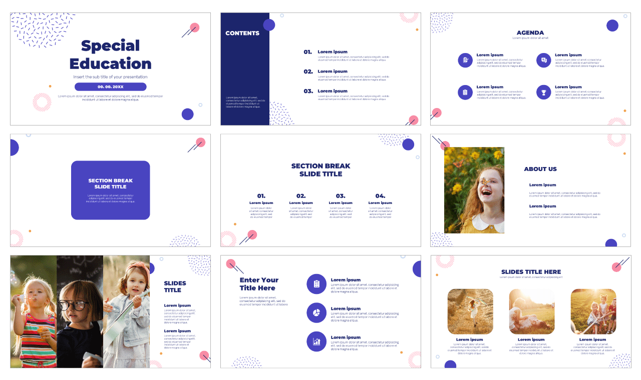 Special Education Design Google Slides Theme PowerPoint Template