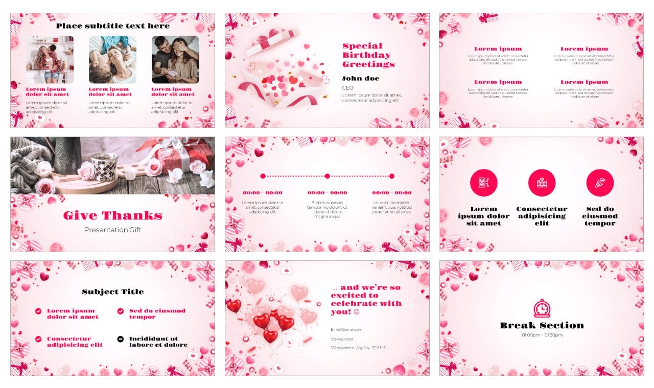 Valentine's Day LOVE Google Slides Theme PowerPoint Presentation Template