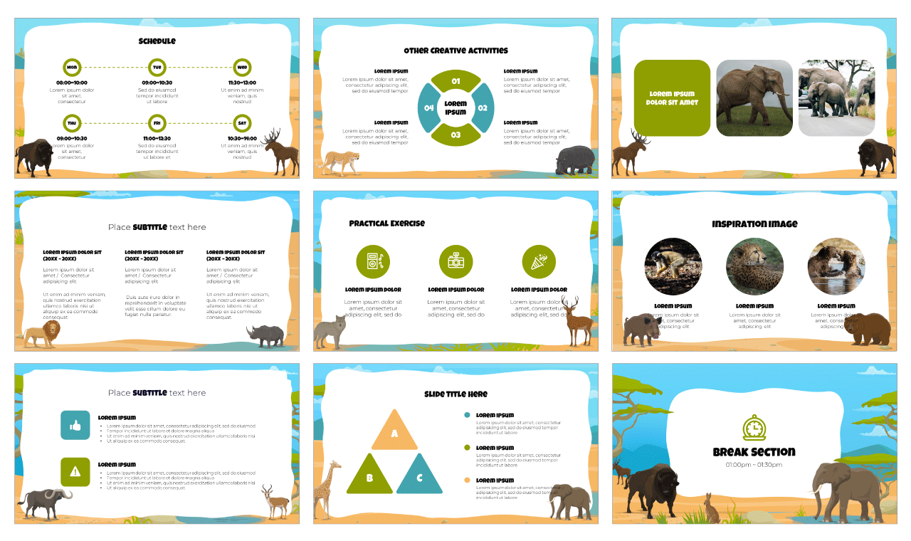 Wildlife Conservation Google Slides PowerPoint Presentation Templates