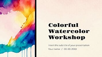Colorful Watercolor Workshop Google Slides PowerPoint Templates