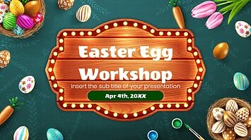 Easter Egg Workshop Google Slides Theme PowerPoint Template