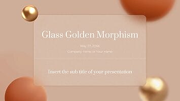 Glass Golden Morphism Free Google Slides PowerPoint Templates