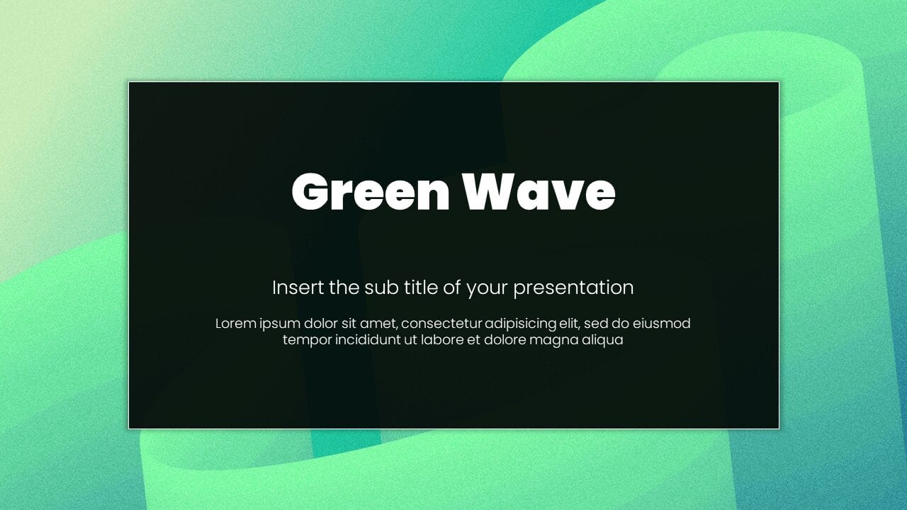 Green Wave - Free Powerpoint Templates And Google Slides Themes