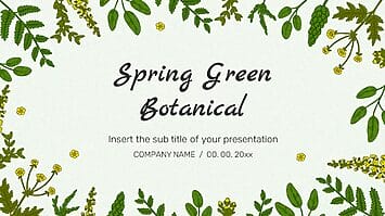 Spring Green Botanical Free Google Slides PowerPoint Templates