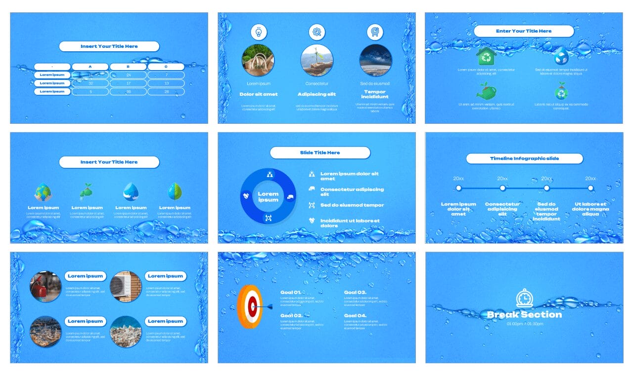 World Water Day Presentation Google Slides PowerPoint Templates