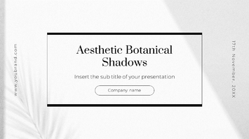 Aesthetic Botanical Shadows Google Slides PowerPoint Templates