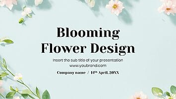 Blooming Flower Design Free Google Slides PowerPoint Templates