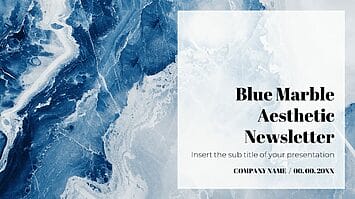 Blue Marble Aesthetic Newsletter Google Slides PPT Templates