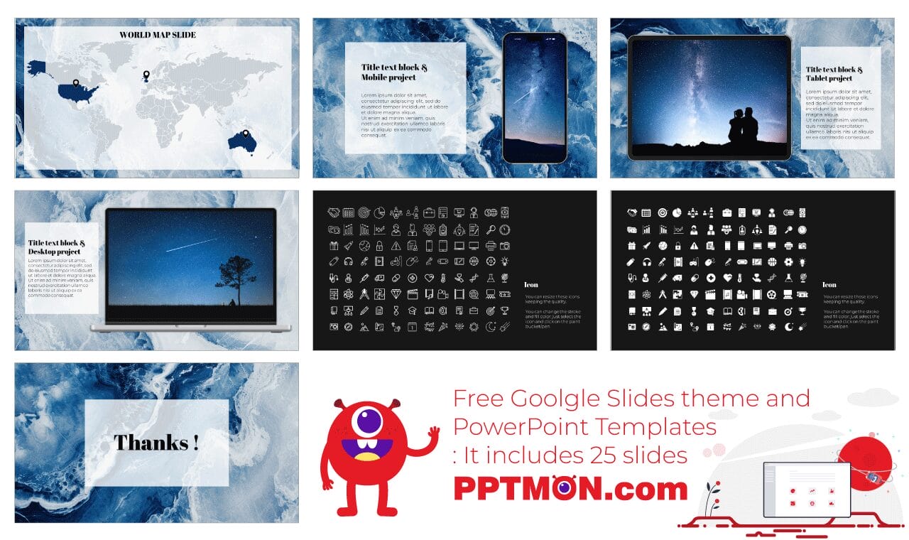 Blue Newsletter Design Free Google Slides PowerPoint Templates