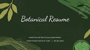 Botanical Resume Google Slides Themes PowerPoint Templates
