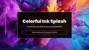 Colorful Ink Splash Google Slides Theme PowerPoint Template
