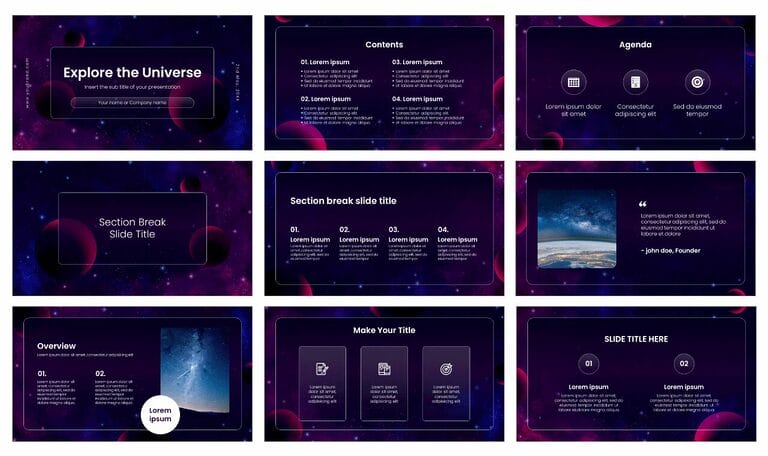 Explore the Universe Google Slides Themes PowerPoint Templates