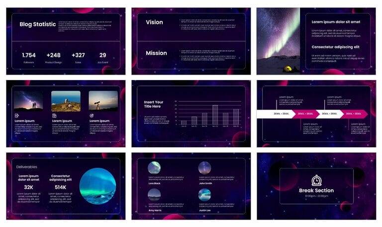 Explore the Universe Google Slides Themes PowerPoint Templates