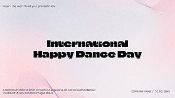 International Happy Dance Day Free Google Slides PPT Template