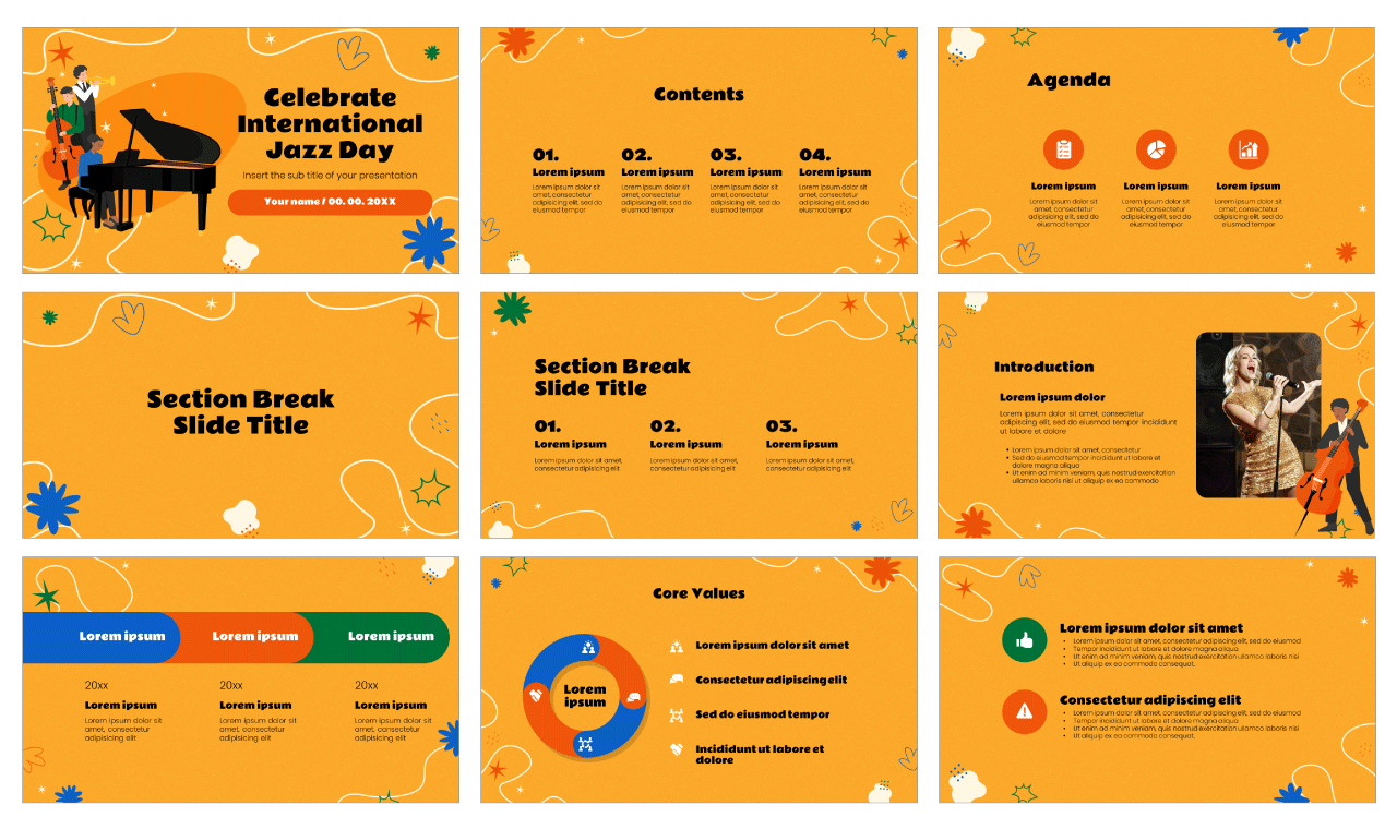 International Jazz Day Free Google Slides Theme PowerPoint Template