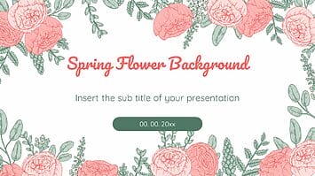 Spring Flower Background Google Slides PowerPoint Templates