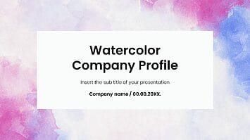 Watercolor Company Profile Google Slides PowerPoint Templates