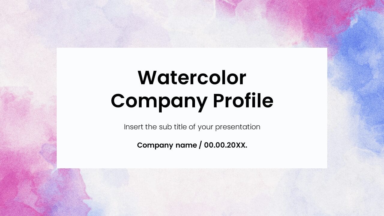 Watercolor Company Profile Google Slides Powerpoint Templates