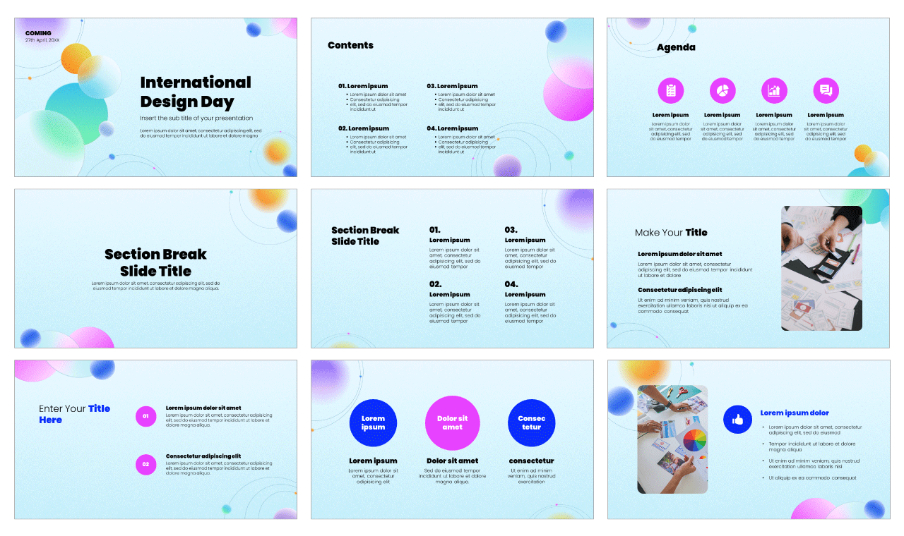World Design Day Google Slide Theme PowerPoint Template