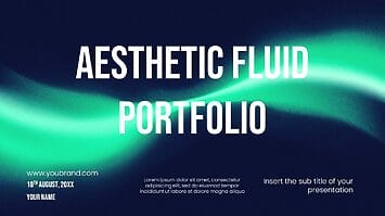 Aesthetic Fluid Portfolio Free Google Slides PowerPoint Templates