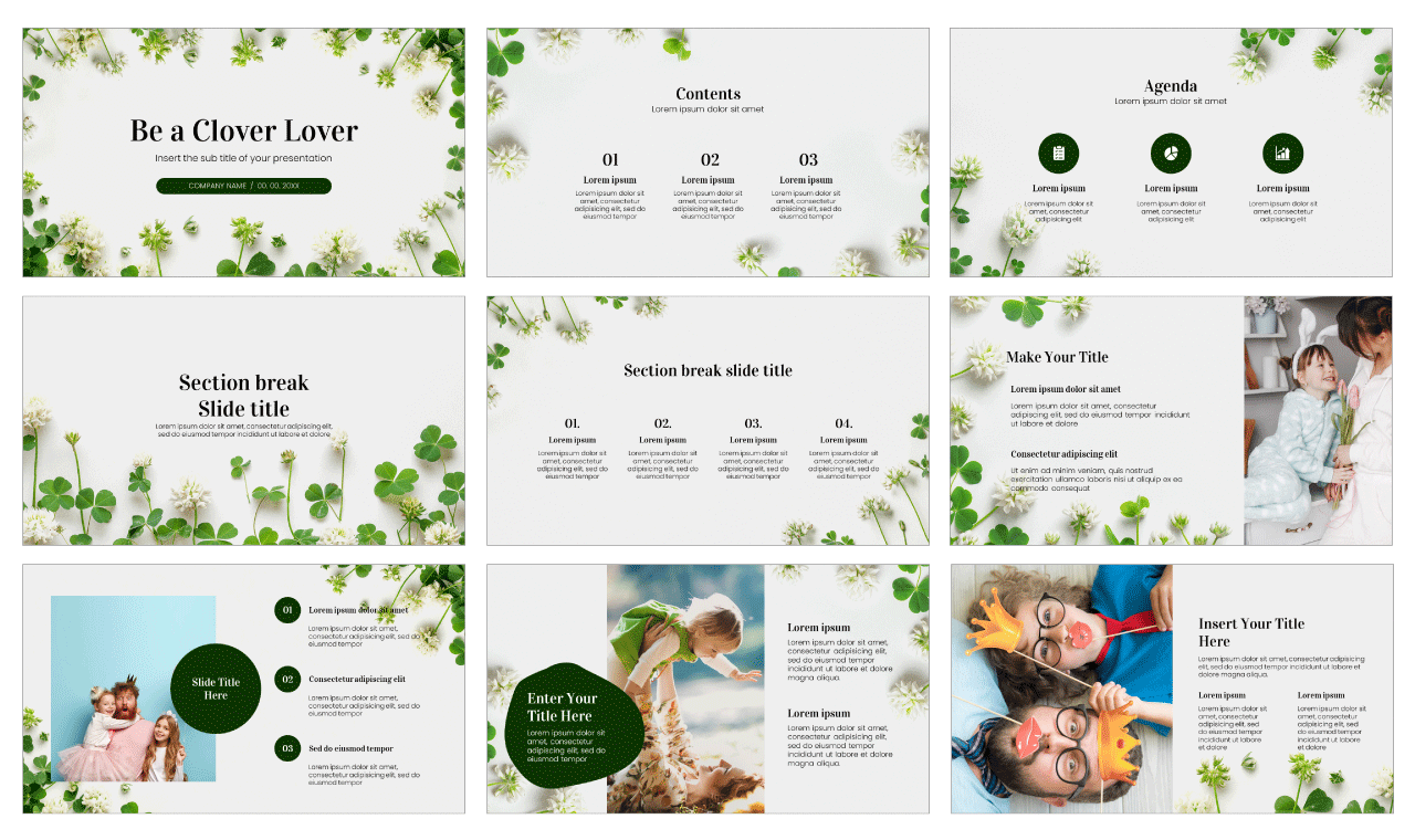 Clover Lover Free Google Slides Theme PowerPoint Template