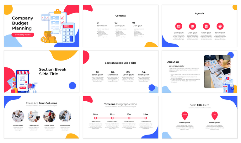 Company Budget Planning Google Slides PowerPoint Templates