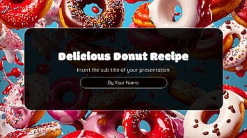 Delicious Donut Recipe Google Slides Theme PowerPoint Template