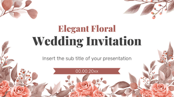 Elegant Floral Wedding Invitation Google Slides PowerPoint Theme